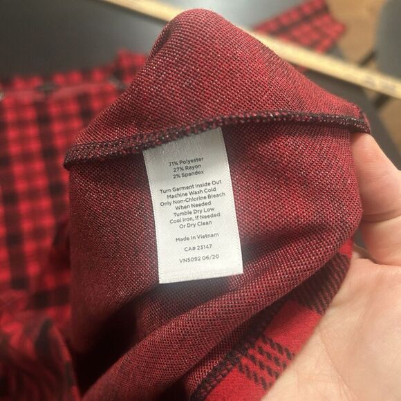 Talbots Tartan Plaid Sheath Dress Red Black Holidays Christmas Size medium - Picture 12 of 13